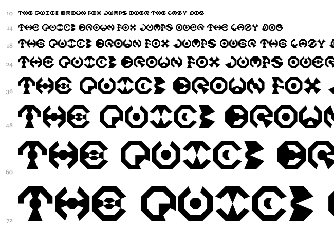 Octo font waterfall